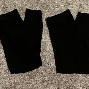 2 pairs of Black yoga pants by pink